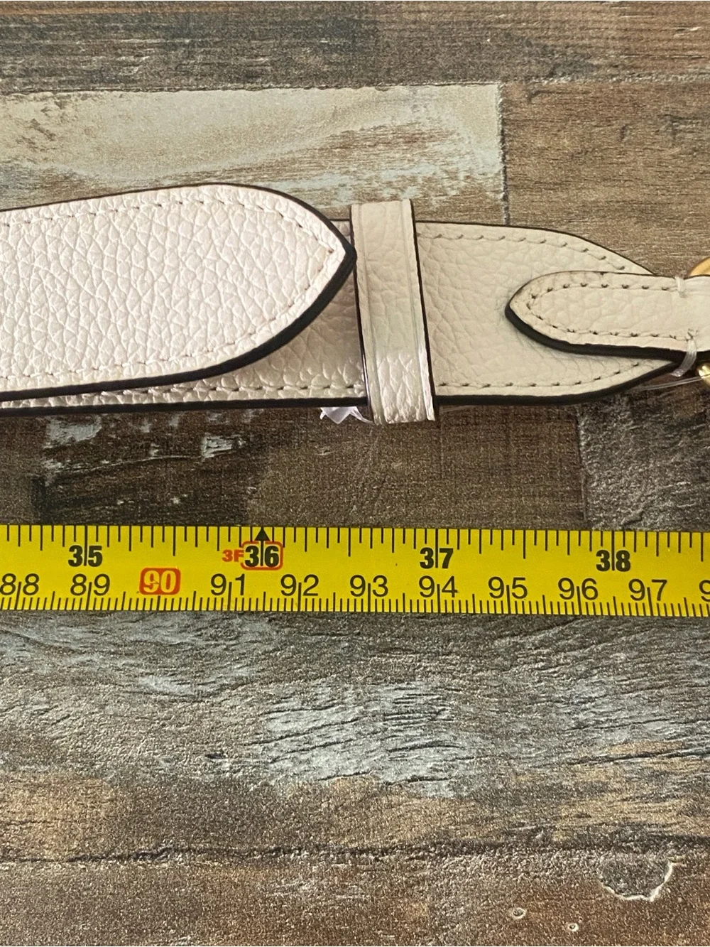 Coach Cream / Ivory Leather Crossbody Strap with Gold Hardware